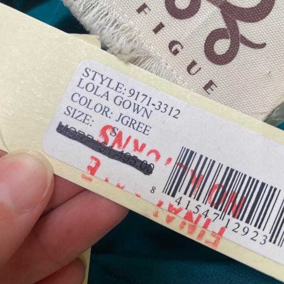 NWT Figue Long Green Embroidered Silk Kimono Kaftan Dress Lola S RRP $1,495.00 - Picture 12 of 13